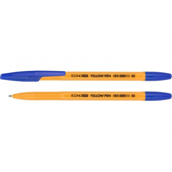 Ручка шариковая ECONOMIX YELLOW PEN 05 мм. Корпус желтый пишет синим ...
