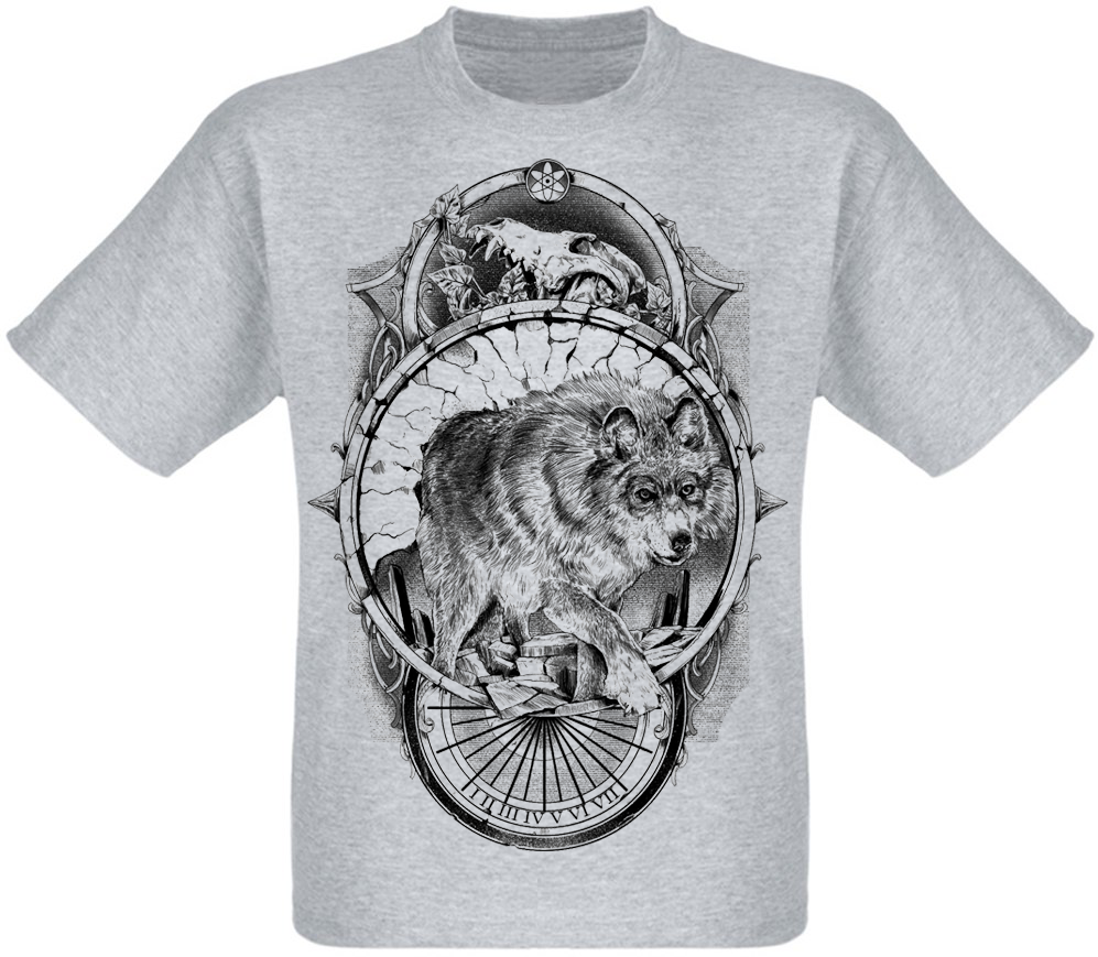 

Футболка Print Planet Wolf and Skull меланж, Футболка Print Planet Wolf and Skull меланж M