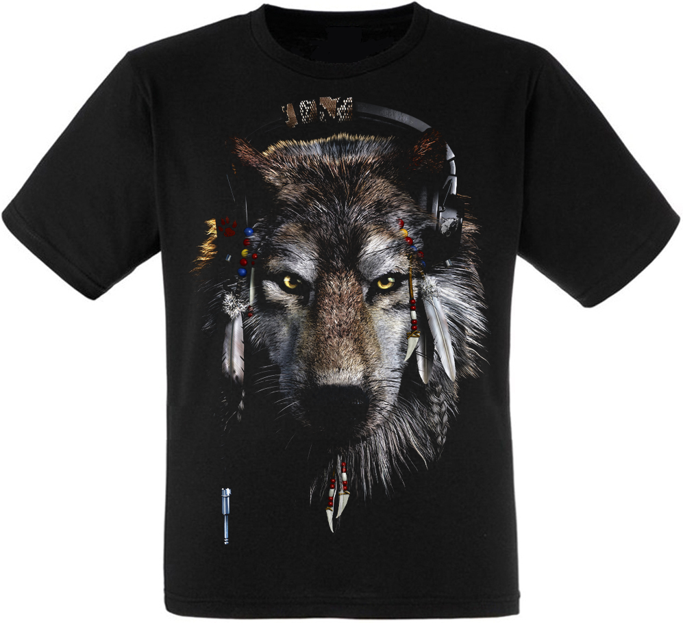 

Футболка Print Planet Indian Wolf, Футболка Print Planet Indian Wolf S