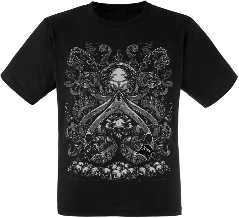 

Футболка Print Planet Octopus and Skulls, Футболка Print Planet Octopus and Skulls M