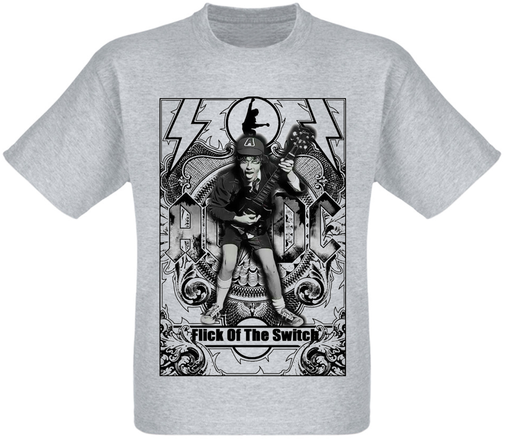 

Футболка Print Planet AC/DC "Flick Of The Switch" меланж XXL