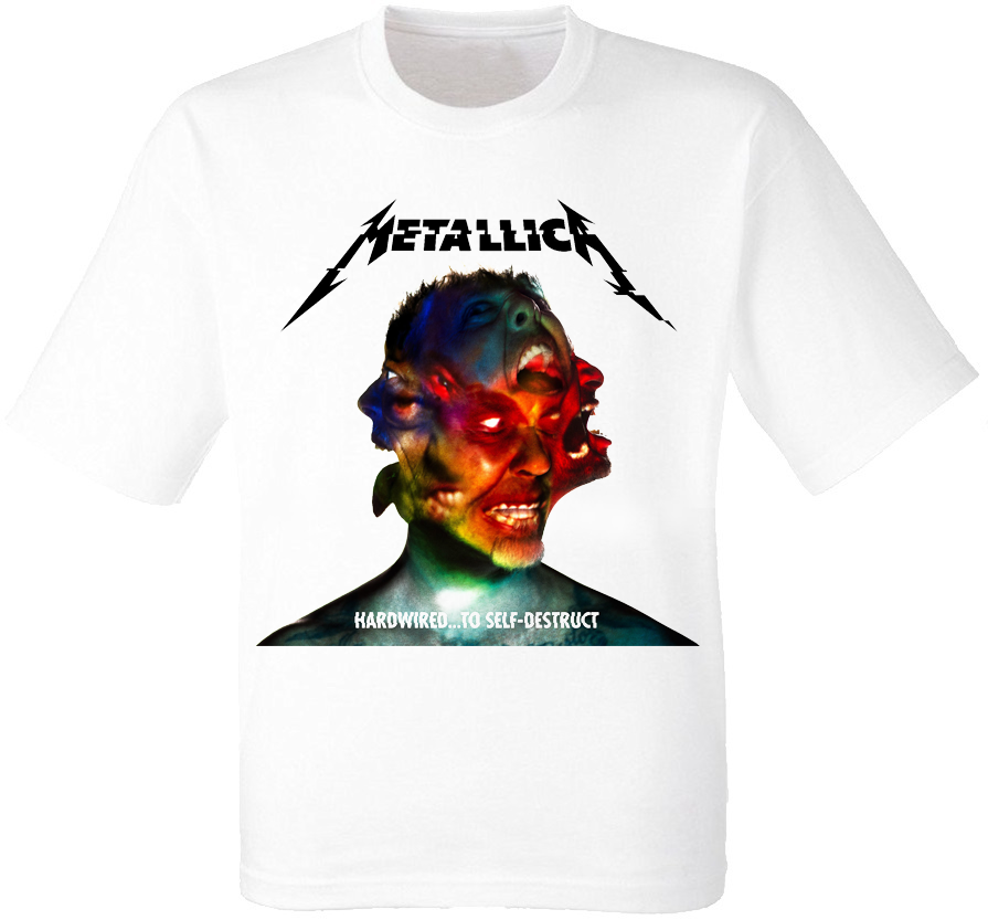 

Футболка Print Planet Metallica "Hardwired...To Self-Destruct" белая, Футболка Print Planet Metallica "Hardwired...To Self-Destruct" белая XL