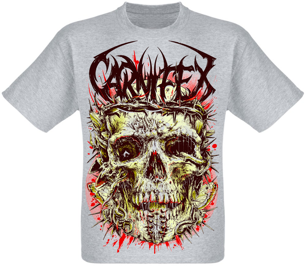 

Футболка Print Planet Carnifex "Skull" меланж XXL