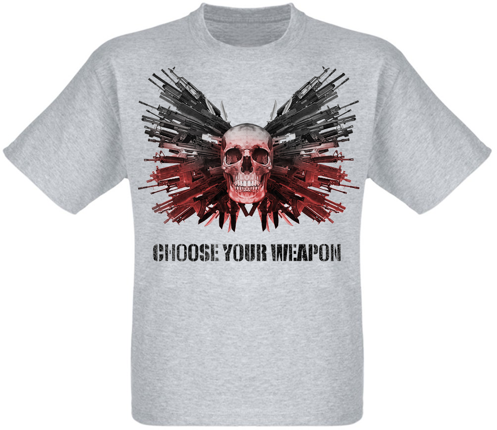 

Футболка HEADBANGER Chose Your Weapon меланж XXL