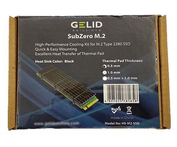 

Охлаждение SSD GELID Solutions M.2 SubZero черный 0,5 мм HS-M2-SSD