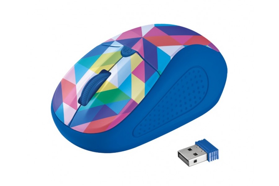 

Мышь Trust Primo Wireless Mouse blue geometry (21480)