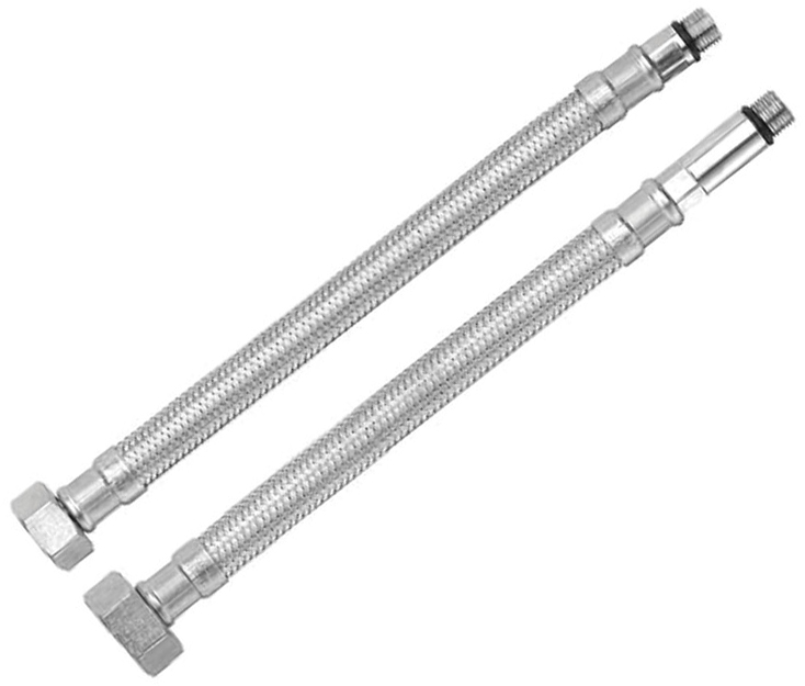 

Комплект шлангов для смесителя RUBINETA M10x1/2" 120 см (длинная/короткая игла) 617120