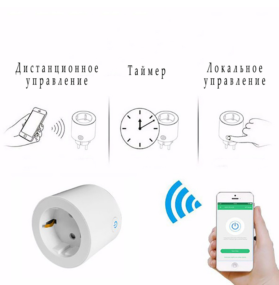 Умная розетка Wi-smart Plug Wi-Fi управление розетка с таймером с  управлением через смартфон – фото, отзывы, характеристики в  интернет-магазине ROZETKA от продавца: Tsfania | Купить в Украине: Киеве,  Харькове, Днепре, Одессе, Запорожье,