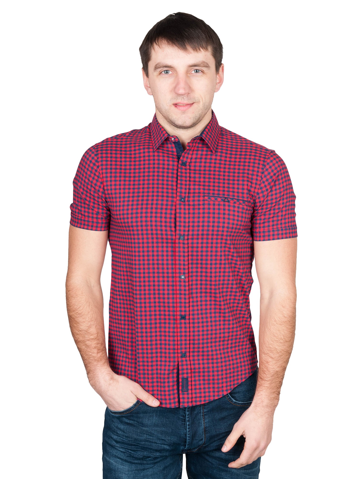 

Рубашка с коротким рукавом AMATO  красный 19KG17499, Рубашка с коротким рукавом AMATO XL красный 19KG17499