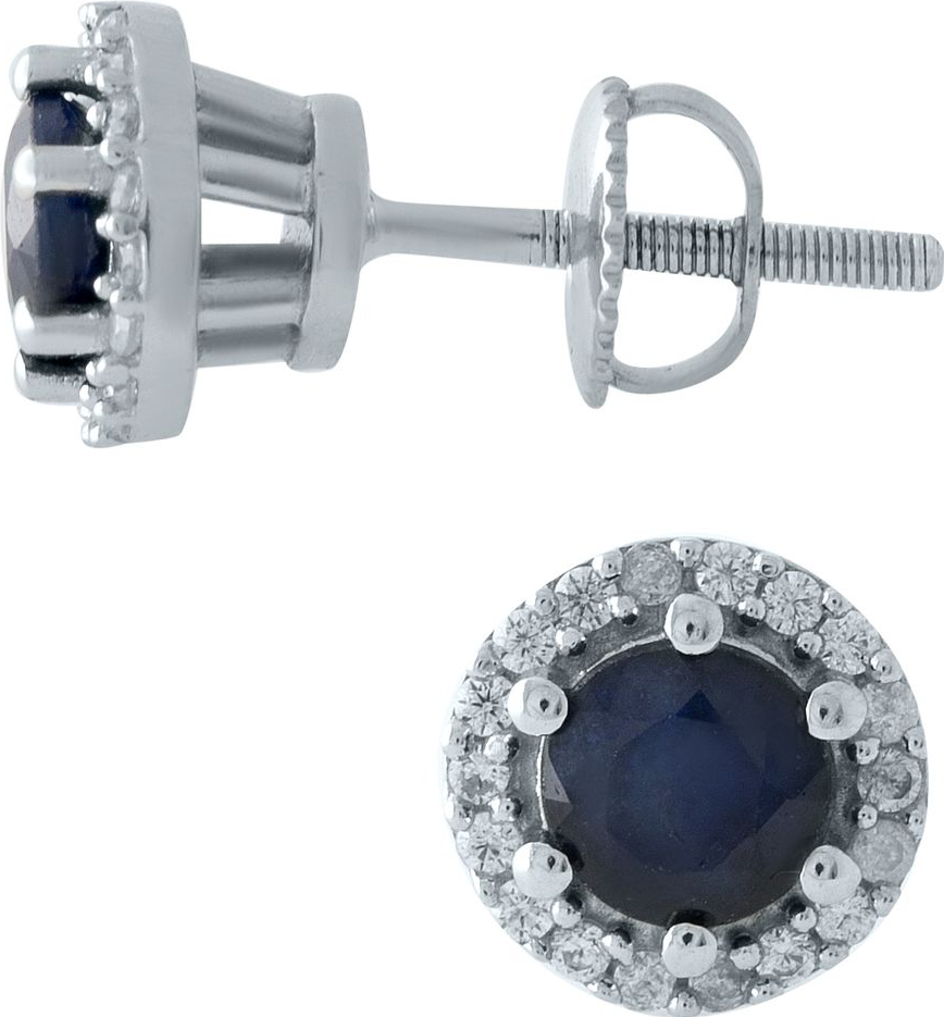 

Серебряные серьги SilverBreeze с натуральным сапфиром
