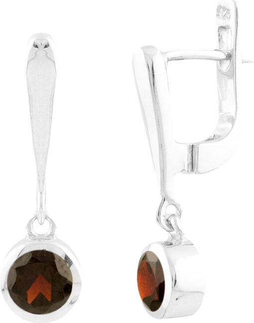 

Серебряные серьги SilverBreeze с натуральным гранатом