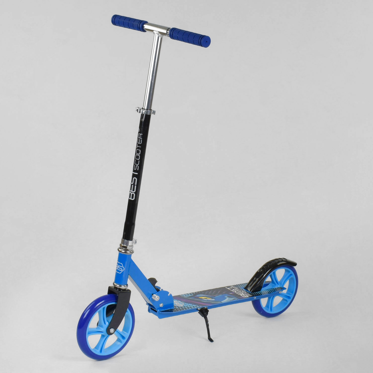 

Двухколесный самокат Best Scooter 63629 складной. Голубой