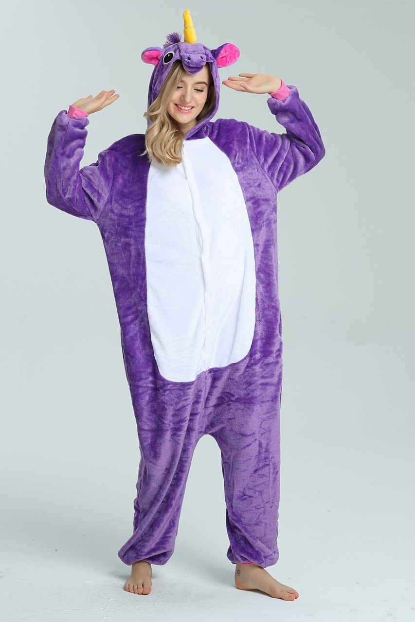 

Пижама Kigurumi кигуруми фиолетовый единорог M 158-168