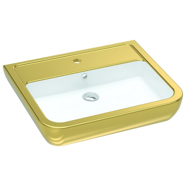 

Керамическая раковина Idevit Halley 60 см 3201-0455-11 золотая (26862)
