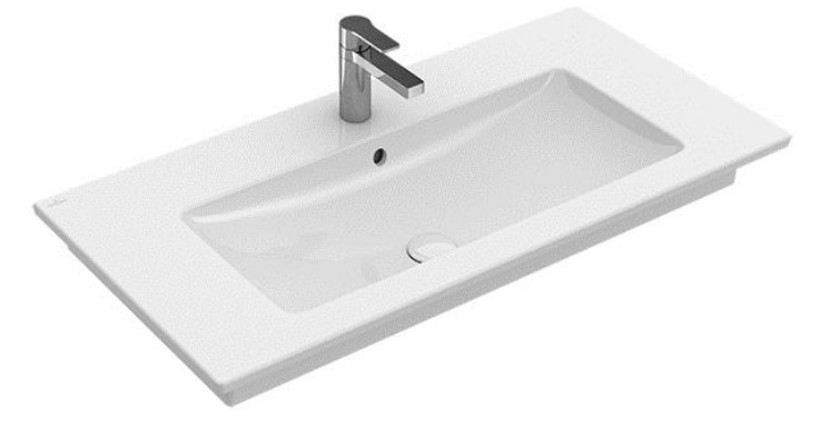

Раковина прямоугольная 100х50см VILLEROY & BOCH VERITY LINE 4A12AL01 белая (30340)
