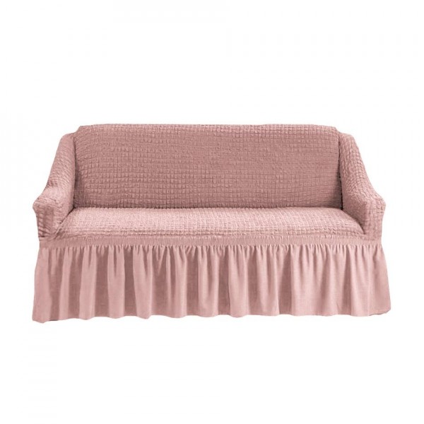

Чехол на диван с юбкой Home Collection Evibu Турция Пудровый (NT-10348)
