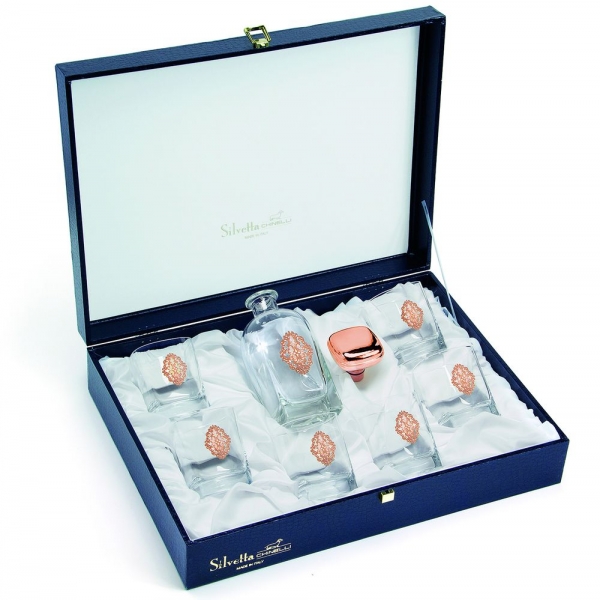 

Набор бокалов для виски 6 шт и штоф rose gold 3209600 Chinelli