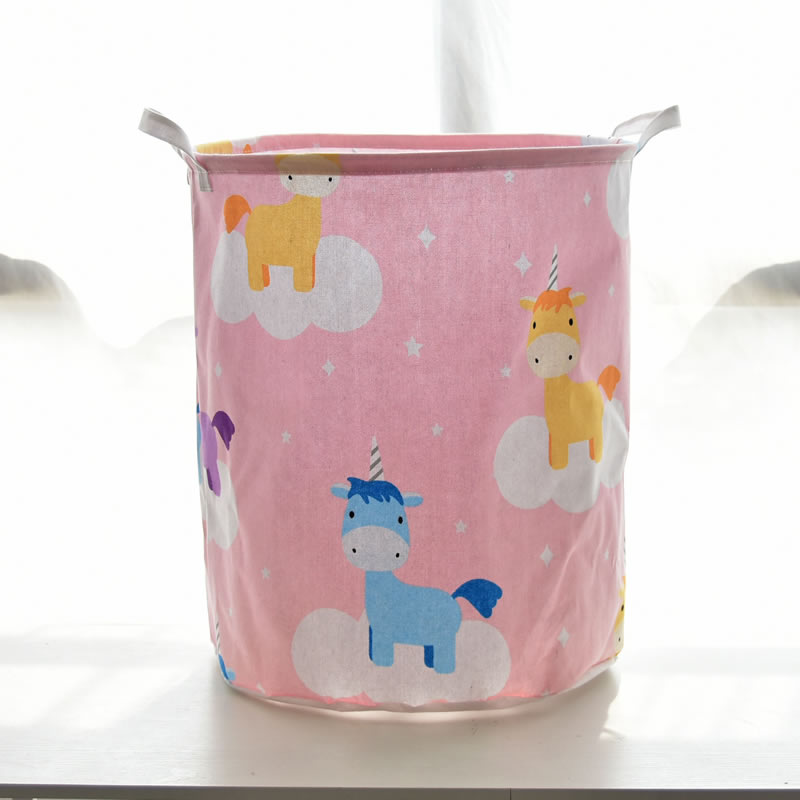 

Корзина для игрушек, белья, хранения Единороги на облаках, розовый Berni Home Розовый (52297)