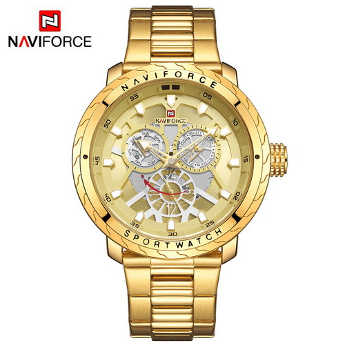

Мужские наручные часы (NF9158 All Gold) Naviforce 45 мм Золотой 000075359