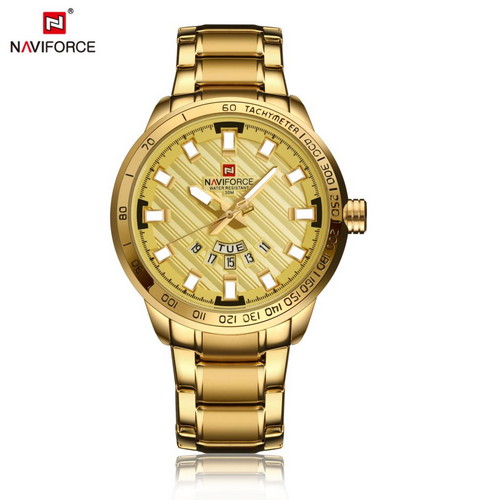 

Мужские наручные часы (NF9090 All Gold) Naviforce 45 мм Золотой 000075296
