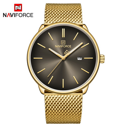 

Мужские наручные часы (NF3012G Gold-Black) Naviforce 42 мм Золотой 000075282