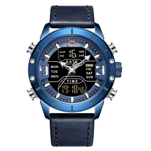 

Мужские наручные часы (NF9153L Blue-Black) Naviforce 45 мм Синий 000075384