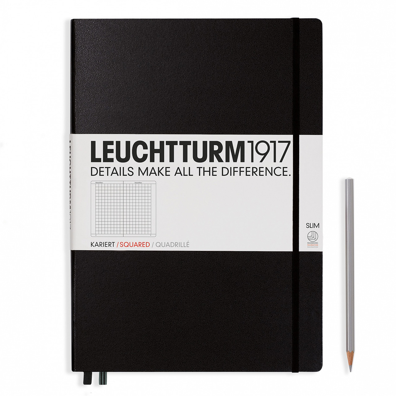 

Блокнот Leuchtturm1917 Большой Slim Красный в Клетку (22,5х31,5 см) (340936) (4004117373329)