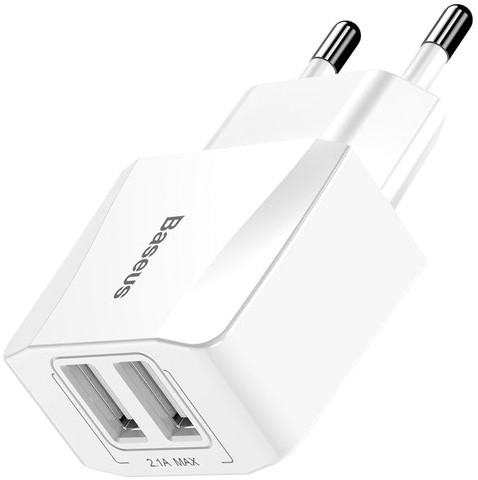 

Зарядное устройство Baseus Mini Dual-U Charger 2.1 A (CCALL-MN02)