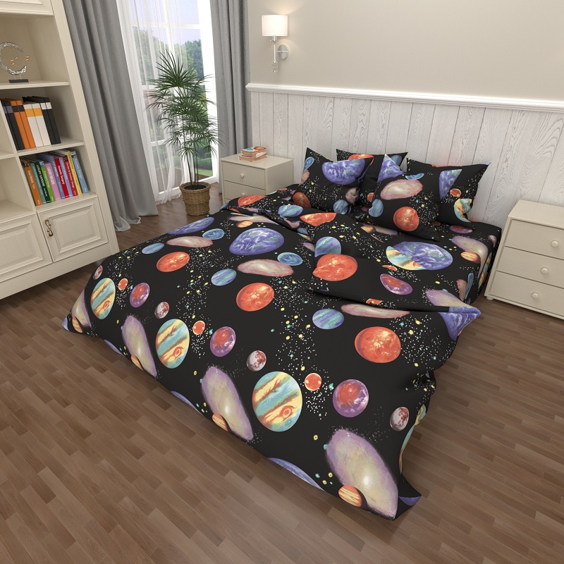 

Комплект постельного белья Уютная Жизнь Бязь Голд Евро 200x220 (K-G-N-7575)
