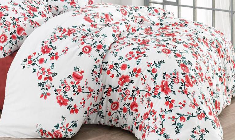 

Одеяло Nazenin Red Flowers 195х215см, с силиконовым наполнителем
