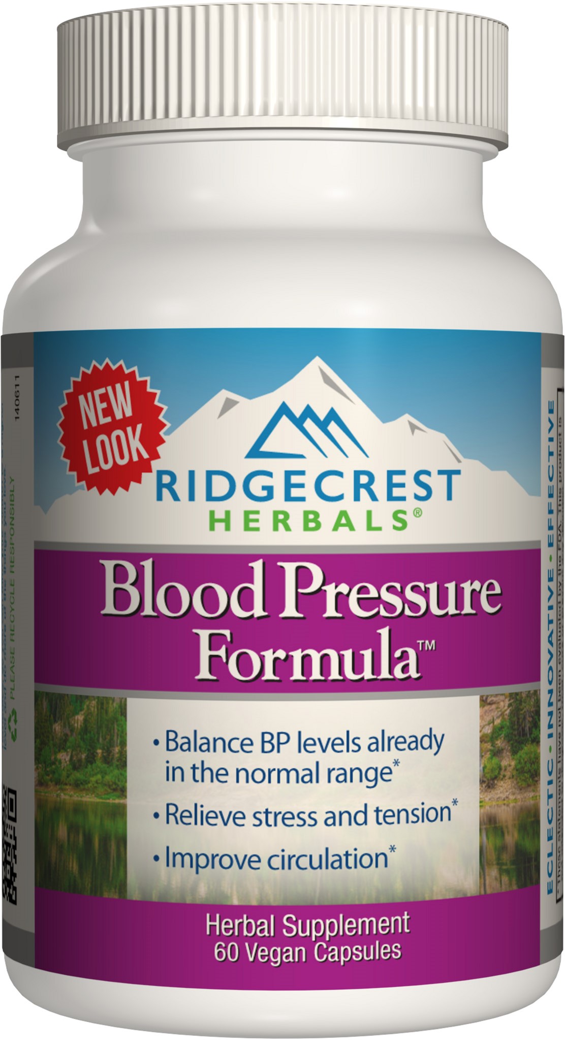 

Натуральная добавка Ridgecrest Herbals Blood Pressure Formula 60 гелевых капсул (355724005481)