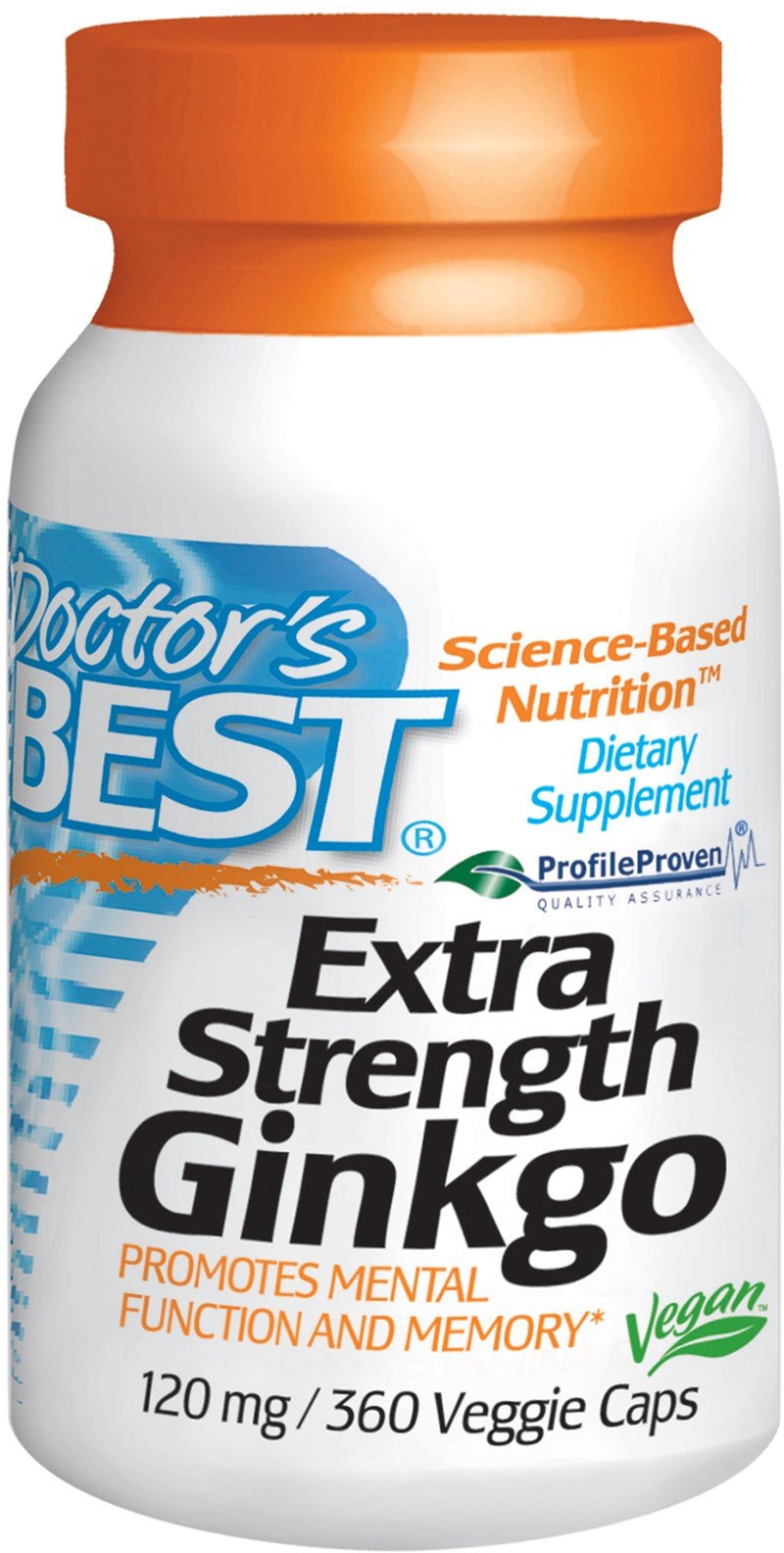 

Натуральная добавка Doctor's Best Extra Strength Ginkgo Profile Proven Супер Сильный Натуральная добавка Гинкго 120 мг 360 гелевых капсул (753950002739)