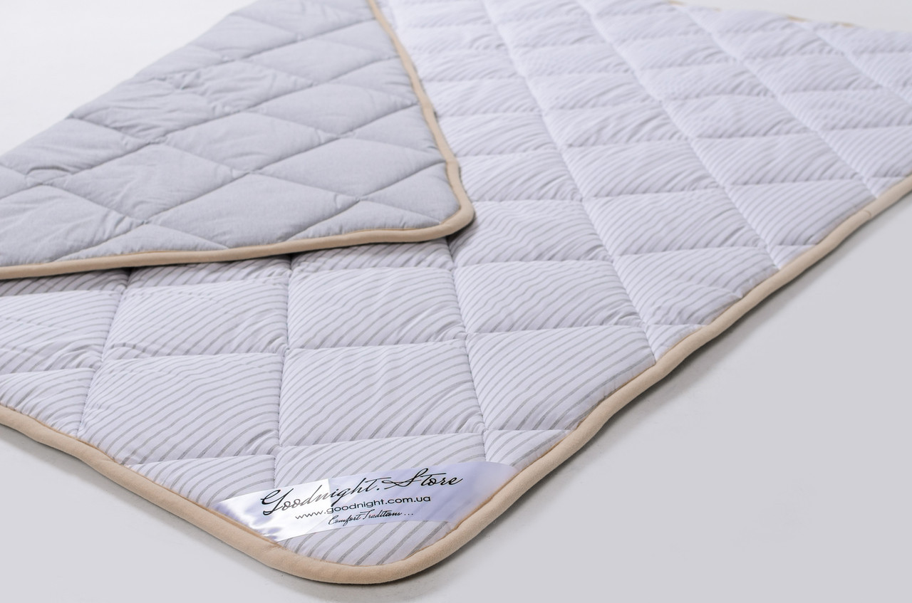 

Одеяло односпальное из шерсти мериноса Goodnight.Store классическое антиалергенное Classic серое 160х200