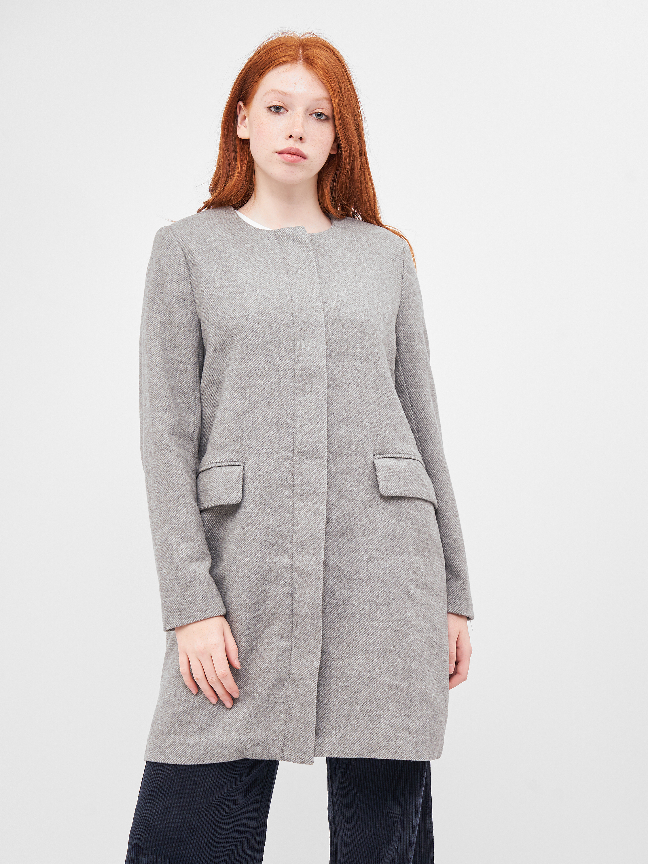 

Пальто H&M S77209 44 Серое