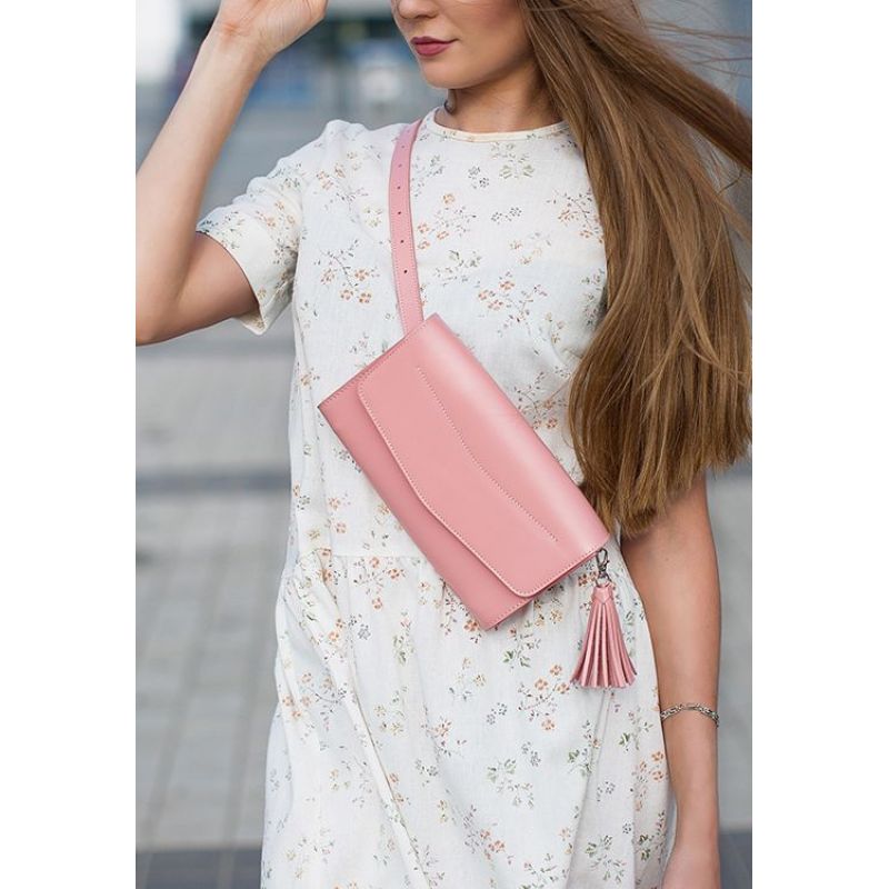 

Яркая кожаная женская сумка BlankNote Элис BN-BAG-7-pink-peach Розовая