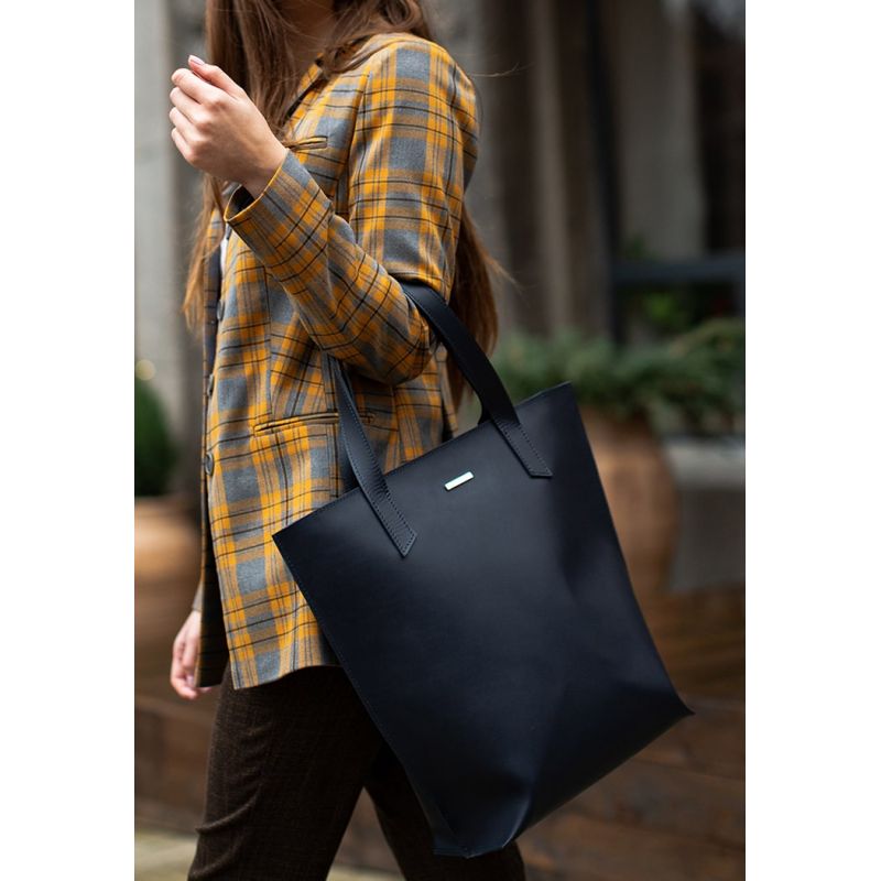 

Кожаная женская сумка шоппер BlankNote D.D. BN-BAG-17-navy-blue Темно-синяя