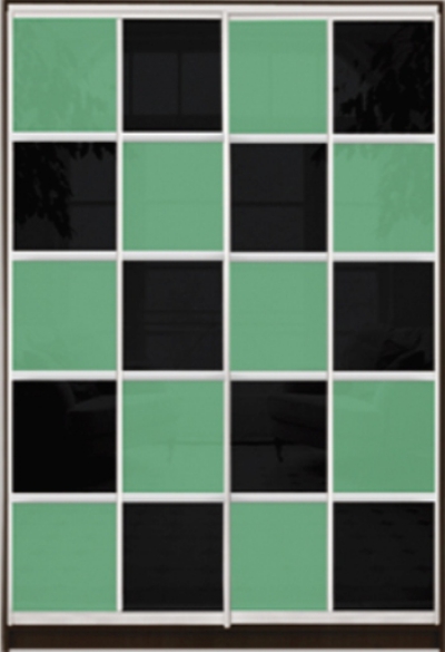 

Шкаф купе Luxe Studio Классик-1 Цветной комбинированный фасад-17 1200x2400x450 двухдверный