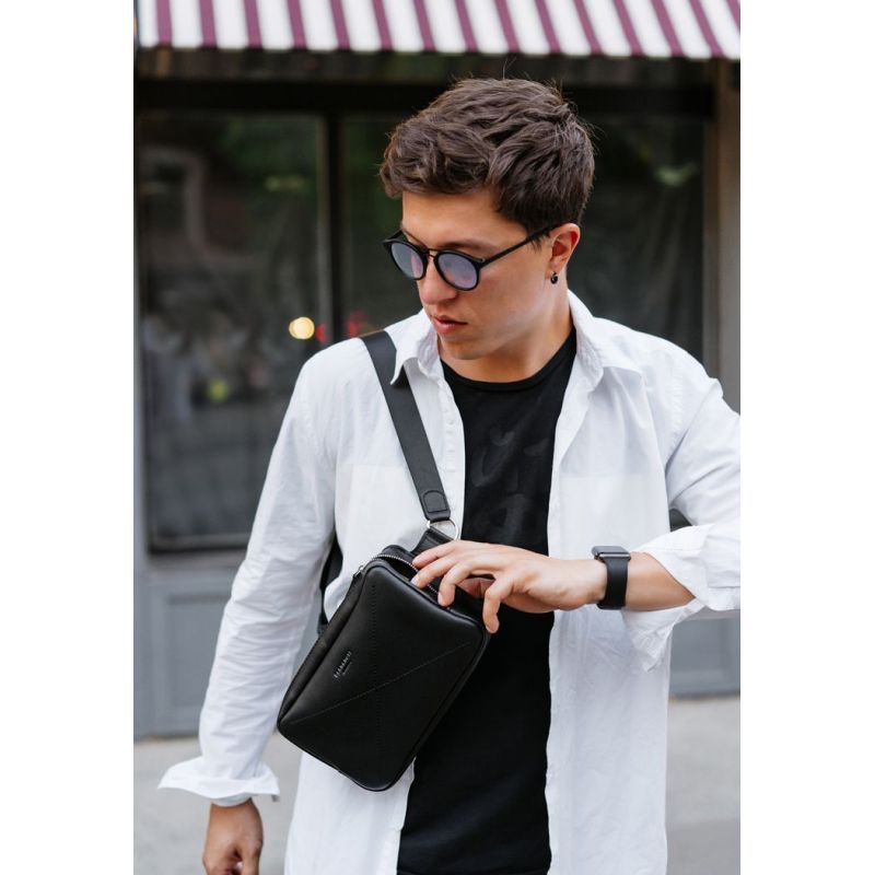 

Практичная кожаная поясная сумка BlankNote Dropbag Maxi BN-BAG-20-g Черный