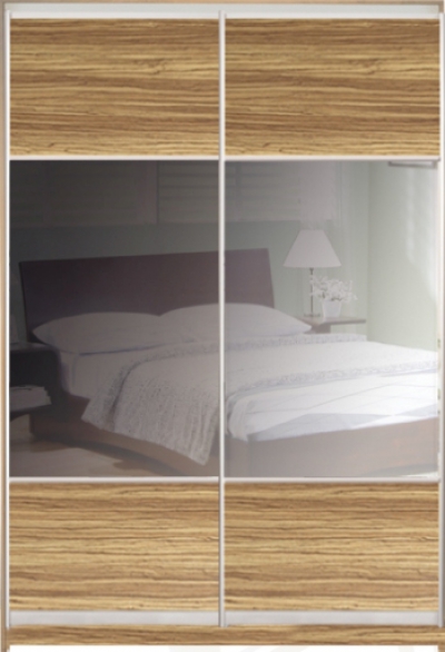 

Шкаф купе Luxe Studio Классик-1 ДСП/Тонированое зеркало-9 1100x2100x450 двухдверный