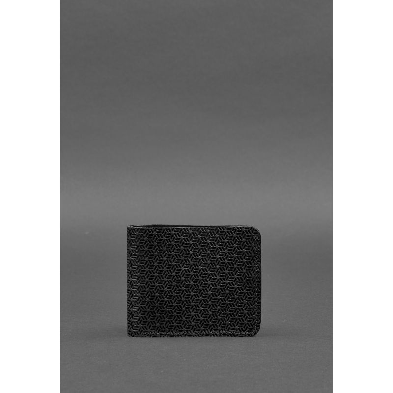 

Классическое мужское кожаное портмоне BlankNote 4.1 BN-PM-4-1-g-karbon Черное Карбон