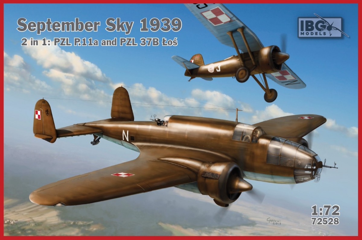 

Сборные модели Ibg Самолеты September Sky 1939 2 в 1: PZL P.11 and PZL 37B (72528)