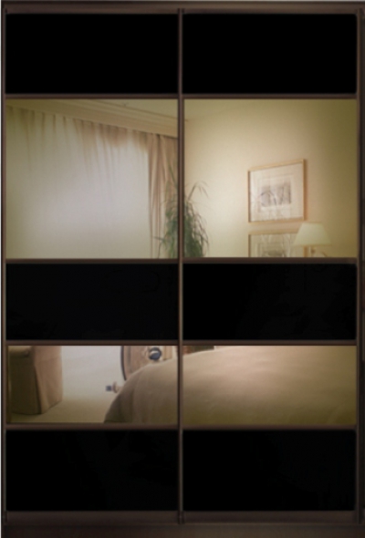 

Шкаф купе Luxe Studio Классик-1 Цветной комбинированный фасад-19 1600x2200x450 двухдверный