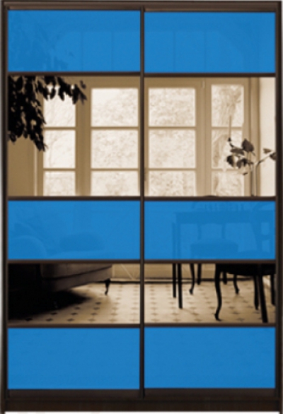 

Шкаф купе Luxe Studio Классик-1 Цветной комбинированный фасад-13 1700x2200x450 двухдверный