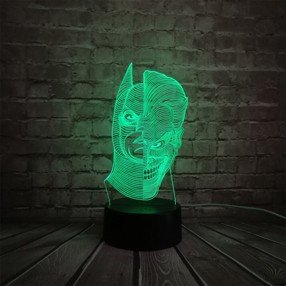 

3D светильник с пультом и аккумулятором 3D Lamp Бетмен и Джокер (LP-17733)