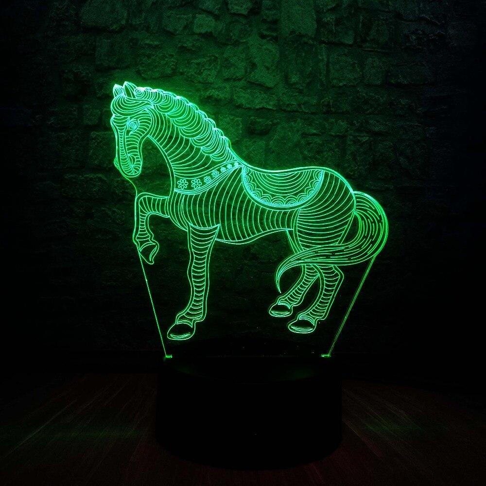 

3D светильник с пультом и аккумулятором 3D LampЛошадка (LP-17904)