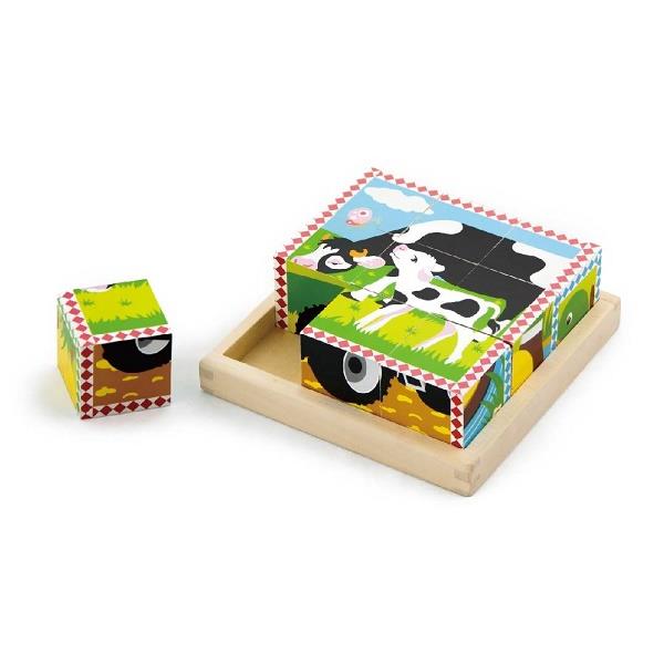 

Пазл кубики Ферма Viga Toys 34х34х35 см (det0001805) Разноцветный