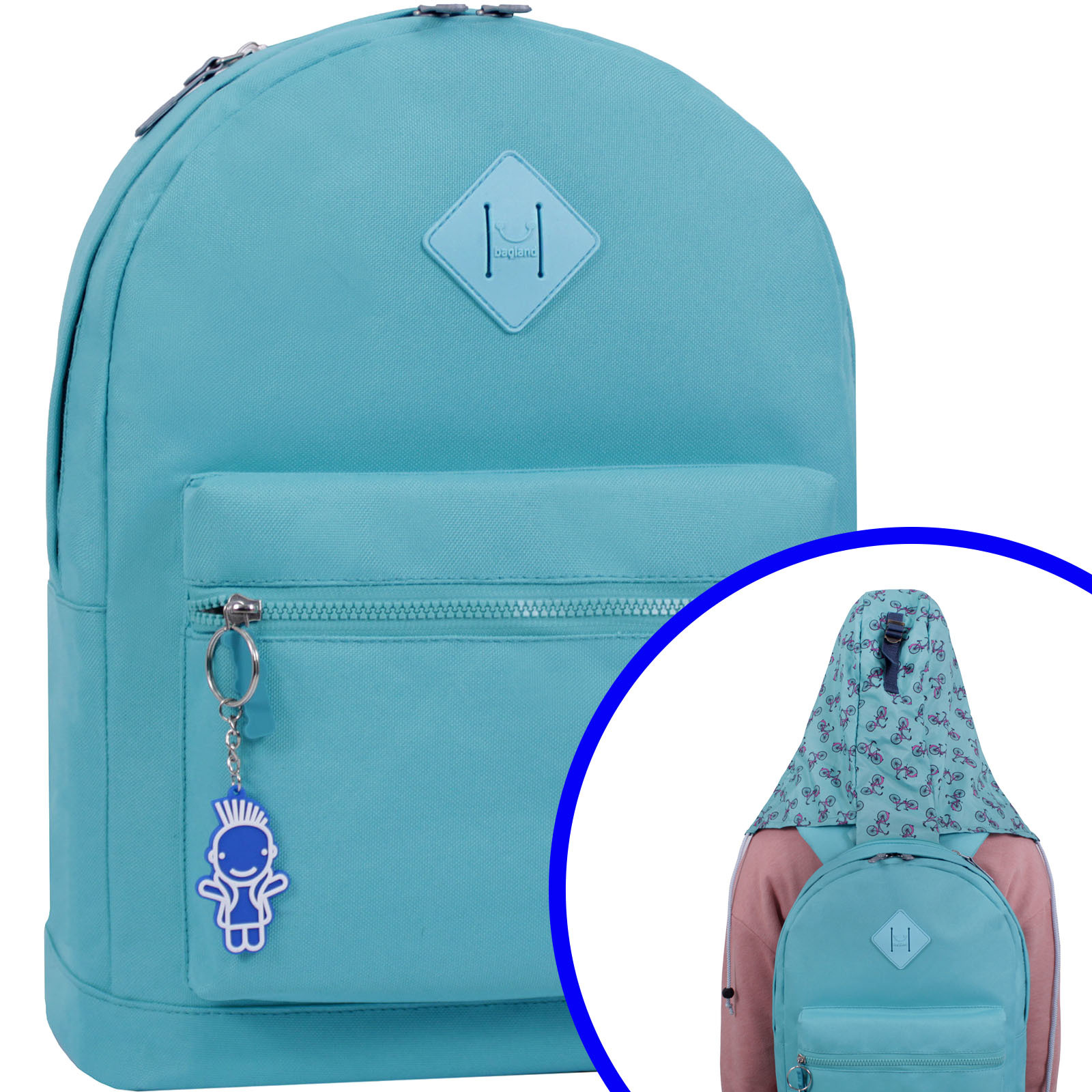 

Рюкзак женский Hood Bagland 38х29х15 см (acs0000780) Бирюзовый