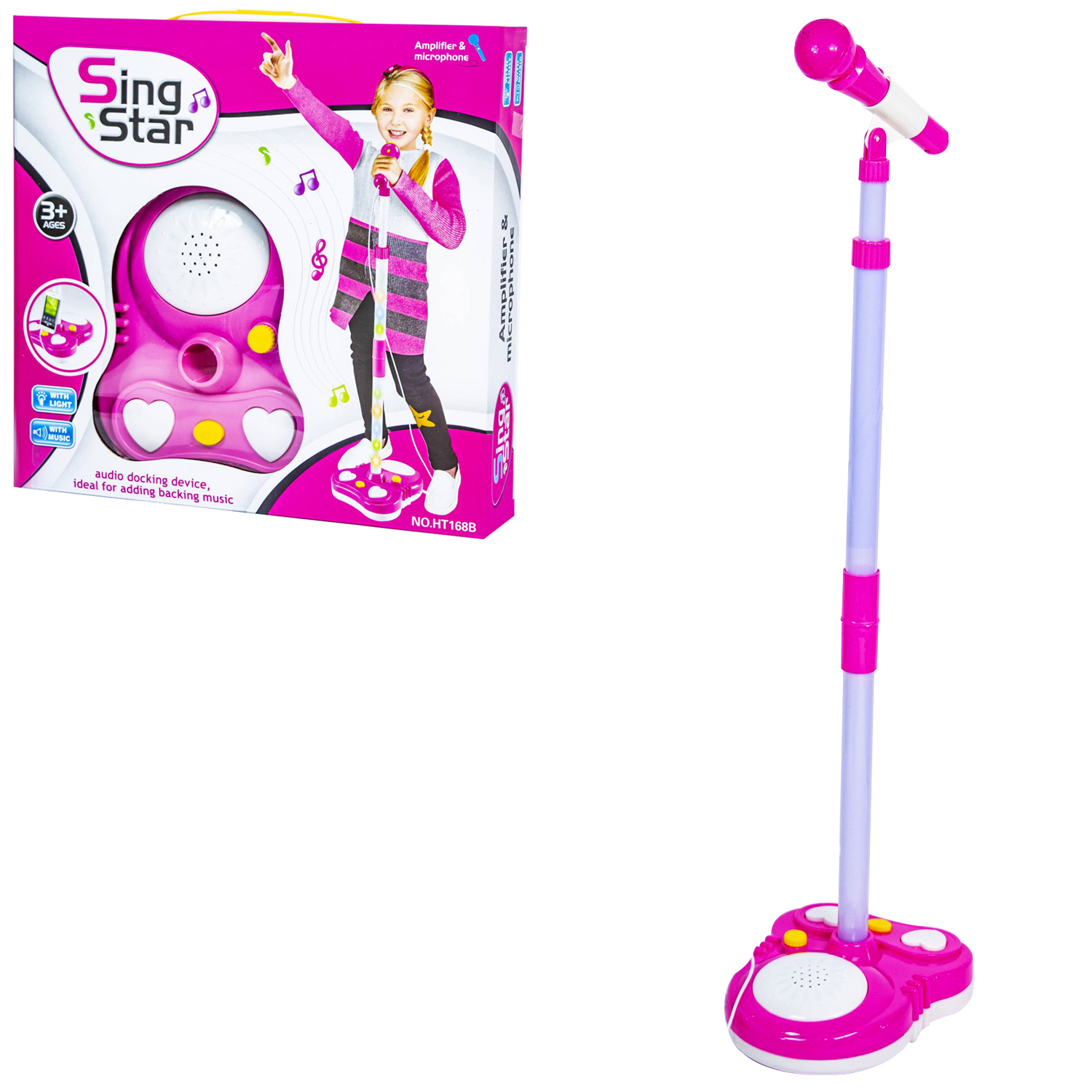 

Игрушечный караоке микрофон детский Sing Star 3+ (igr0000943) Розовый