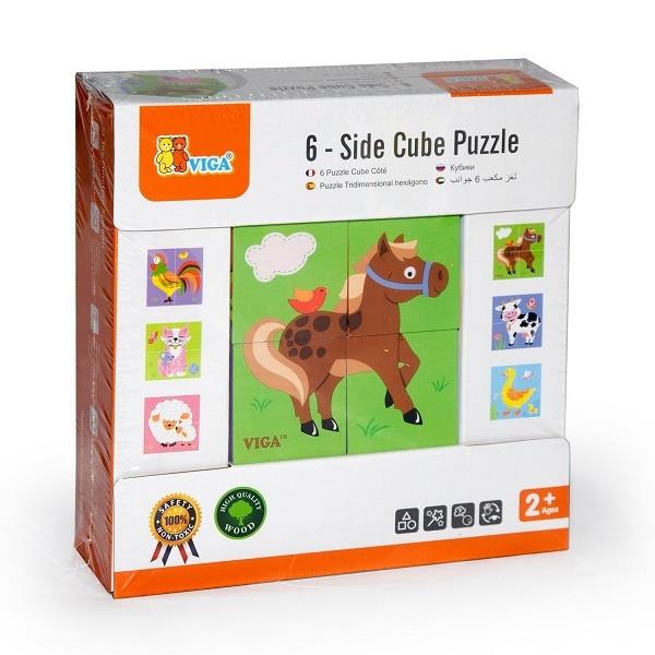

Пазл-кубики Viga Toys 2+ (igr0001002) Разноцветный