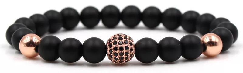 

Браслет Мужской Kaylo One Disco Ball Rose Gold из камня Агат (vs-393)